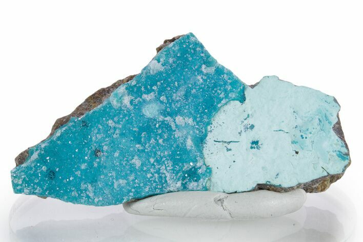 Sparkling Druzy Quartz on Chrysocolla - DR Congo #347485